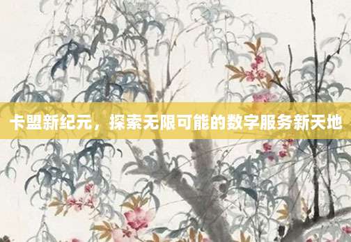 卡盟新纪元，探索无限可能的数字服务新天地