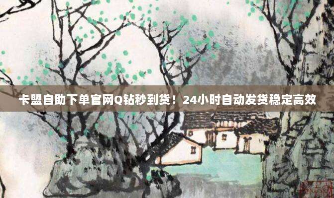 卡盟自助下单官网Q钻秒到货！24小时自动发货稳定高效