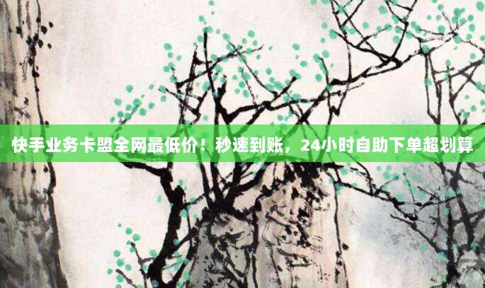 快手业务卡盟全网最低价！秒速到账，24小时自助下单超划算