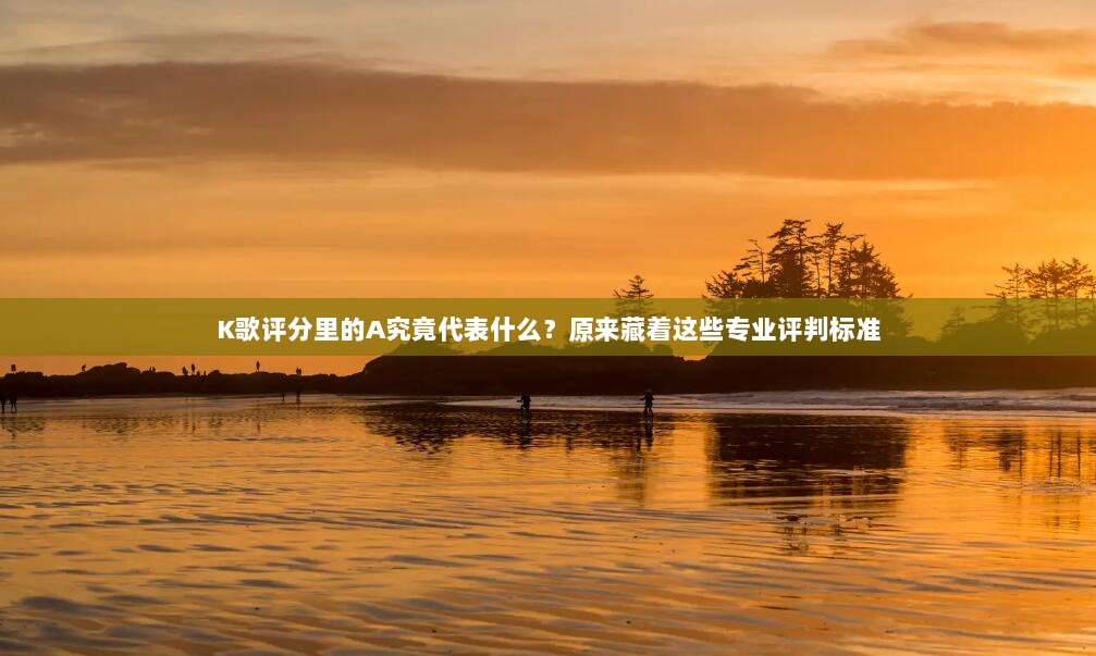 K歌评分里的A究竟代表什么？原来藏着这些专业评判标准