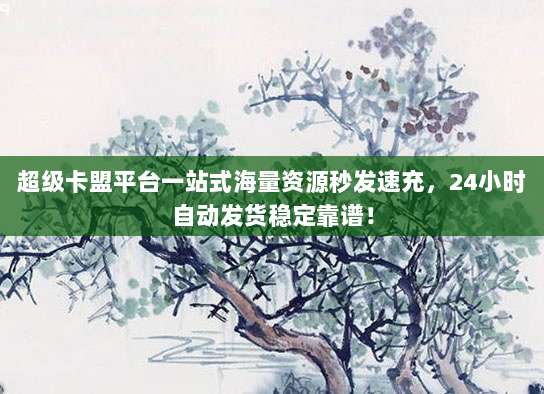 超级卡盟平台一站式海量资源秒发速充，24小时自动发货稳定靠谱！