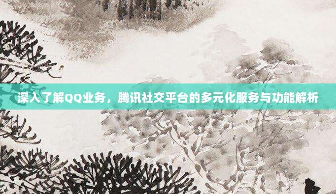 深入了解QQ业务，腾讯社交平台的多元化服务与功能解析