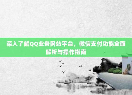 深入了解QQ业务网站平台,微信支付功能全面解析与操作指南